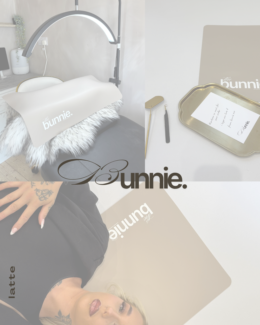 the bunnie cosmetic mat - latte