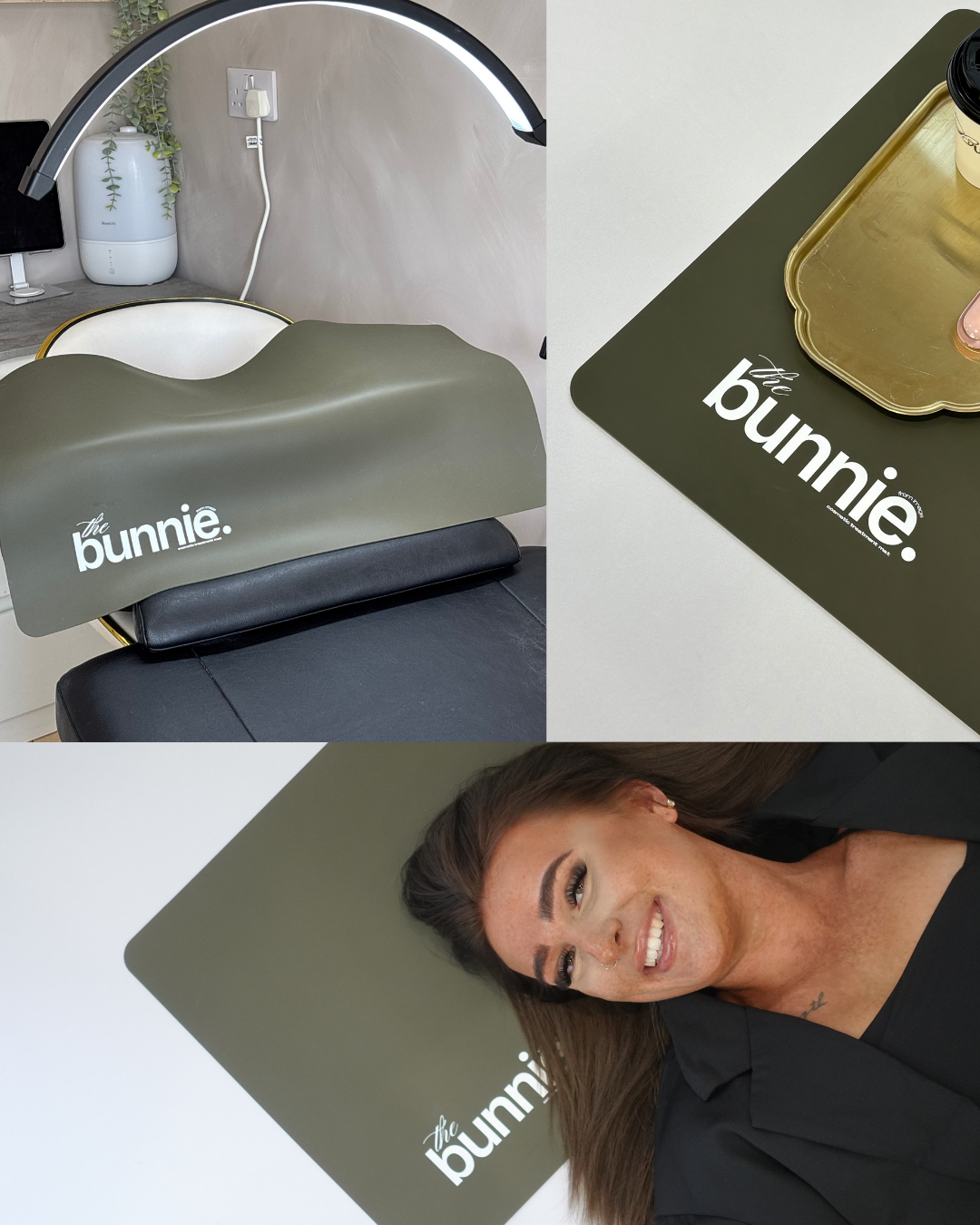 the bunnie cosmetic mat - chocolate