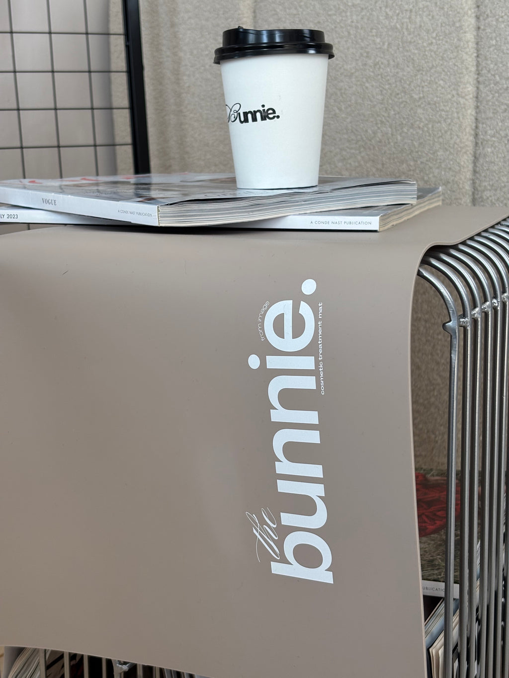 the bunnie cosmetic mat - latte