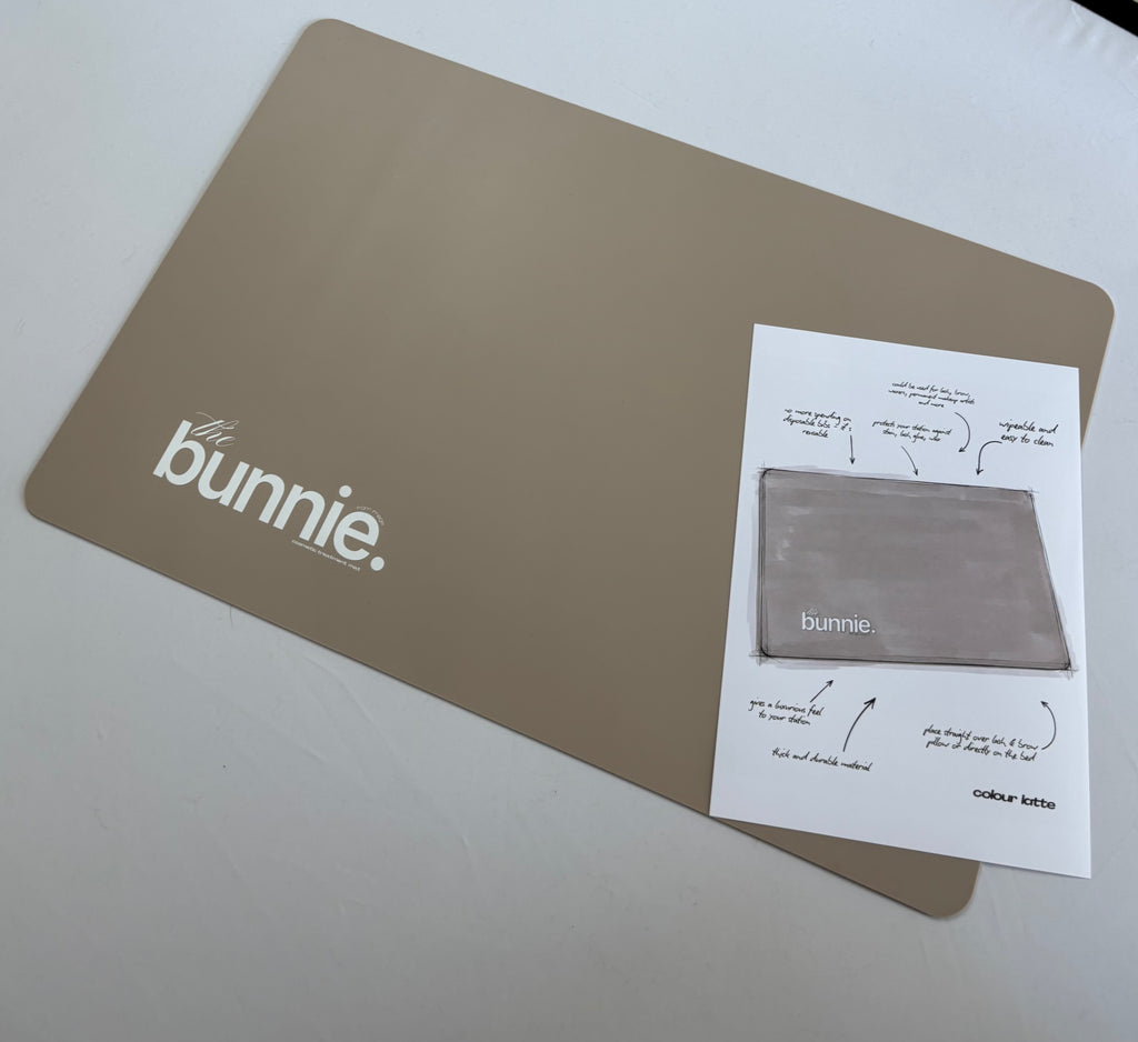 the bunnie cosmetic mat - latte